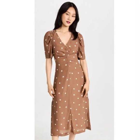 NWT Baum und Pferdgarten Addax pinecone dot print midi dress - Picture 2 of 9